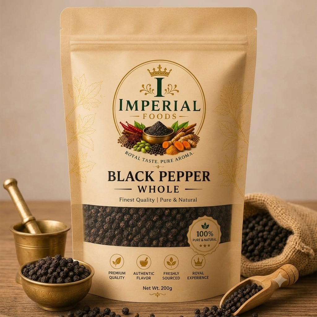 Black Pepper Whole (Sabut Kali Mirch) – 100% Pure & Natural